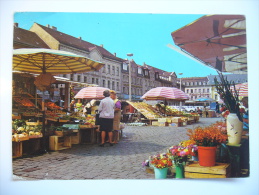 Germany: FÜRTH Fürther Freiheit Markt Stadtplatz  Leute 1969 Used Stamp - Furth