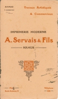 Buvard Imprimerie Moderne A.SERVAIS & Fils NAMUR . - I