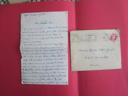 1949 Lettre D'Amour "enflammée "de Hyéres >1er Maître Pilote Gouel Base Aérienne Navale (B.A.N ) KOUIBGA (Maroc) - Briefe U. Dokumente