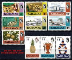 BAHAMAS 1973 QEII REPRINTED SET ON VAR. WMKD PAPERS SC# 313b-330b (NODEL0187) - 1963-1973 Ministerial Government