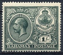 BAHAMAS 1921 KING GEORGE V 1/- SC#79 FRESH VF OG MLH CV$29.00 (NODEL0187) - 1859-1963 Colonia Britannica