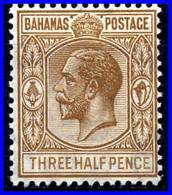 BAHAMAS 1934 KING GEORGE V 1-1/2d  SC#73//SG#117 MH  (D0134) - 1859-1963 Colonia Britannica