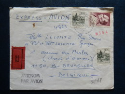 36/458     LETTRE EXPRESS  POUR LA BELG. - Briefe U. Dokumente