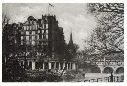 Postcard Empire Hotel BATH 1903 Somerset River Avon Pulteney Bridge Repro - Bath