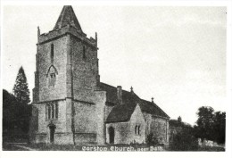 Postcard All Saints Corston BATH Edwardian Somerset Church Repro - Bath
