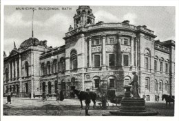 Postcard BATH Municiple Buildings Early 1900's Edwardian Somerset Repro - Bath