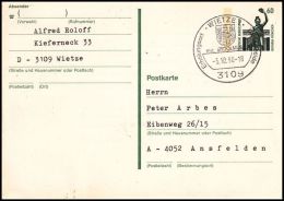 Germany 1990, Postal Stationery Wietze To Ausfelden - Cartoline - Usati