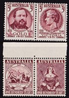 Australia 1950 First Stamps Pair & 1951 Gold Pair MNH - Nuevos