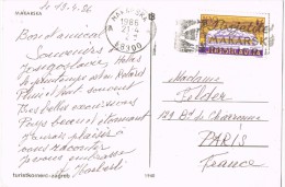 4656. Postal MAKARSKA (Jugoslavia) 1986 A Francia - Briefe U. Dokumente