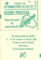 CARNET 1893-C 1 Marianne De Béquet  "CODE POSTAL" Daté 28/10/76, Fermé. Parfait état Bas Prix RARE. - Modern : 1959-…