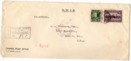 Canada 1935 O.H.M.S. Cover Mailed To USA - Covers & Documents