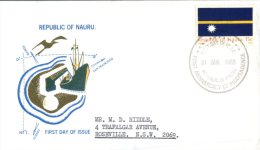 (777) Nauru FDC Cover - 1969 - 1st Anniversary Of Independence - Nauru