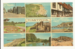 Cp, Angleterre, Hastings, Multi-Vues, Voyagée 1976 - Hastings