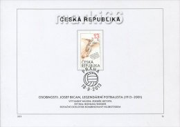 Czech Republic - 2013 - Centenary Since Birth Of Legendary Soccer Player Josef Bican - FDS (first Day Sheet) - Briefe U. Dokumente