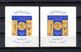 Egipto   1963  .-   Y&T  Nº    14   Block   **   ( Dentado Y Sin Dentar ) - Blocks & Kleinbögen