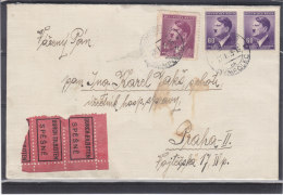 Hitler - Bohéme & Moravie - Lettre Exprès De 1945 - Oblitération Gumpolos  ?? - Cartas & Documentos