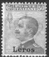 1912 Lero - Francobolli D´Italia Soprastampati 50 C - Ägäis (Lero)