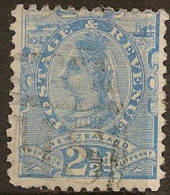 NZ 1882 2 1/2d Blue QV SG 197 U YX69 - Gebruikt