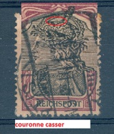 VARIÉTÉS  1900  N° 59  REICHSPOST 50  OBLITÉRÉ  21 .11.01 DOS  CHARNIÈRES YVERT TELLIER 1.50 € - Variétés & Curiosités