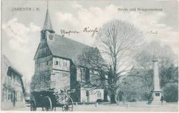 Zarrentin In Mecklenburg Kirche M Kriegerdenkmal Pferde Wagen Holz 3.4.1910 Gelaufen - Zarrentin