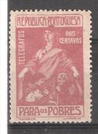 Portugal, TELEGRAFOS 1915, Yvert  N° 1 2 C Brun Lilas," Au Profit Des Pauvres / Para Os Pobres " Neuf *, TB - Neufs