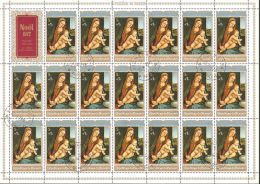 Burundi 1972 Mi# 899-904 A Used - Complete Set In Sheets Of 21 - Surcharged / Christmas - Oblitérés