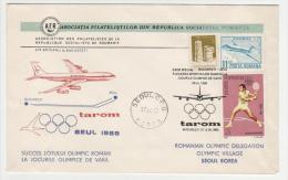 Romania - 1988 - Romanian Olimpic Delegation -  Seoul - Korea - Envelope - Olympic Games