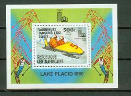 Centrafricaine 1980,1V In Block,Lake Placid,wintersport,MNH/Postfris, (E1547) - Hiver 1932: Lake Placid