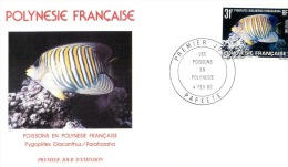 (405) French Polynesia FDC Cover - Premier Jour Polynésie - 1982 - Fish - FDC