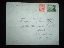 LETTRE PAR AVION POUR LA FRANCE TP 30M + 2M OBL.MEC. 31 JAN 1951 CAIRO + CACHET SPECIAL - Lettres & Documents