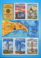 MD0745 Azerbaidzhan 2013 Map And Lighthouse S/S(5) MNH - Aserbaidschan