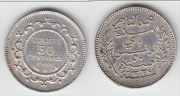 ****  TUNISIE - TUNISIA - 50 CENTIMES 1916 A - SILVER - ARGENT **** EN ACHAT IMMEDIAT !!! - Tunisia