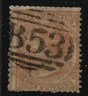 MAURITIUS 1860 1/- Buff QV SG 52 U LX14 - Mauritius (...-1967)