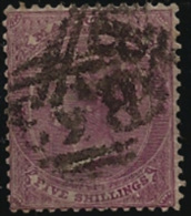 MAURITIUS 1863 5/- Rosy Mauve QV SG 71 U LX31 - Maurice (...-1967)