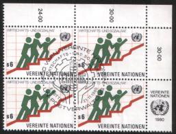 UN Wien - Mi-Nr 15 Viererblock Gestempelt / Bloc Of Four  Used (n490) - Oblitérés