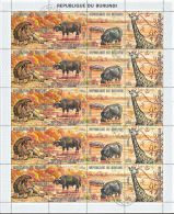 Burundi 1971 Mi# 726-749 Used - Air Post - Complete Set In Combined Sheets - African Wildlife - Oblitérés