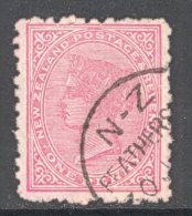 NEW Zealand, A Class Postmark FEATHERSTON On Qvictoria Stamp - Gebraucht