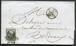 FRANCE - N° 10, OBL. ETOILE MUETTE PARIS LE 13/1/1854, POUR BORDEAUX - TB - 1852 Louis-Napoléon