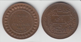 ****  TUNISIE - TUNISIA - 5 CENTIMES 1917 A  BRONZE **** EN ACHAT IMMEDIAT !!! - Tunisia