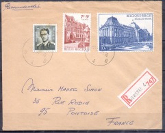 LETTRE  RECOMMANDEE   Cachet   HERSTAL  Le  2 11 1971   Affranchie Avec 3 Timbres Pour PONTOISE - Cartas & Documentos