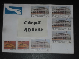 LETTRE AFRIQUE DU SUD SOUTH AFRICA - YT 609 X 5 ET 613 X 2 - ARCHITECTURE - LINGOT OR - - Lettres & Documents