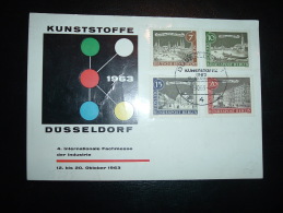 CARTE TP 7 + 10 + 15 + 20 OBL. 12.10.63 DUSSELDORF 1 + KUNSTSTOFFE 1963 DUSSELDORF - Briefe U. Dokumente