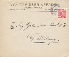 Sweden NYA TAPISSERIAFFÄREN (Gerda Danelius), HUSKVARNA 1945 Cover Brief To Gustaf V. Stamp - Briefe U. Dokumente