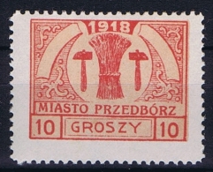 Poland Local Issues 1917 Przedbórz, Mi 6 Type 2, MH/* Perfo 11,5 - Neufs