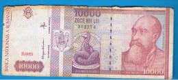 RUMANIA  - 10.000 Lei   1994 Circulado  P-105  Serie  B15 - Roemenië