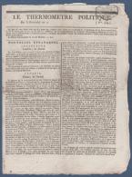 LE THERMOMETRE POLITIQUE 5 PRAIRIAL AN 7 - ITALIE - EGYPTE BONAPARTE SAINT JEAN D'ACRE - PESCHIERA - CHAMPIONNET - - Giornali - Ante 1800