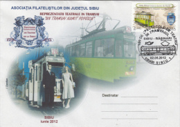 TRAM, TRAMWAYS, FIRST TRAMWAYS IN SIBIU, SPECIAL COVER, 2012, ROMANIA - Tramways