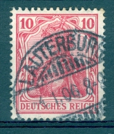 VARIÉTÉS 1905 / 11  N° 84 DEUTSCHES REICH 10  OBLITÉRÉE 4 . 1 . 06 LAUTERBURG YVERT TELLIER 1.00 € - Variedades & Curiosidades