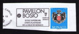 Monaco 2012 Oblitéré Thème Pavillon Bosio écopli Bleu Validité Permanente Blason - Andere & Zonder Classificatie