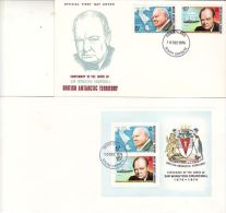 BRITISH ANTARCTIC TERRITORY 1974 WINSTON CHURCHILL  FDC - FDC